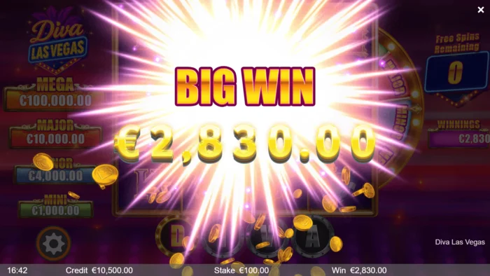 Diva Las Vegas - bua mór le linn Free Spins
